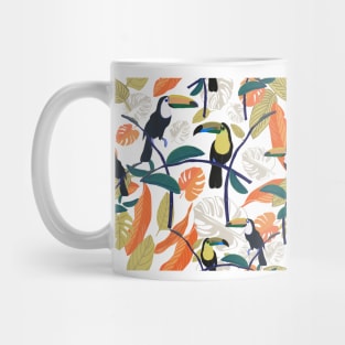 Toucan birds and tropical leaves Mug